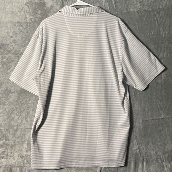 Greg Norman Gray Striped Short Sleeve Golf Polo Size XL - Picture 8 of 8